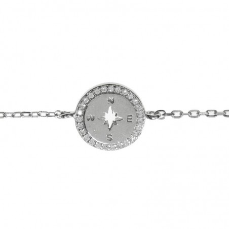 Pulsera rosa de los vientos mini Plata de Ley 925