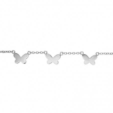 Pulsera ajustable mariposas Plata de Ley 925