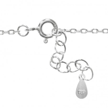 Pulsera ajustable luna invertida Plata de Ley 925