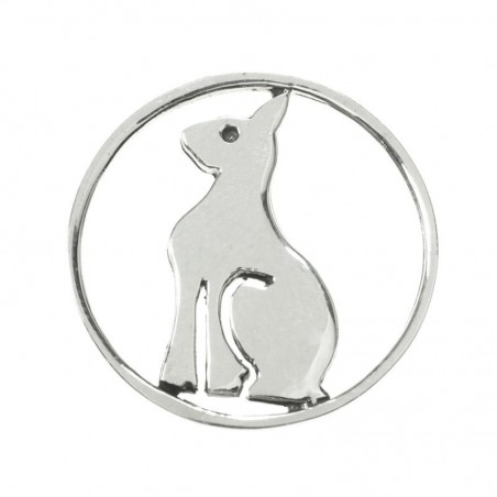 Entrepieza Gato minimalista Plata de Ley 925