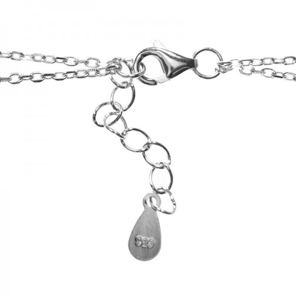 Pulsera ajustable ala con puntos de luz Plata de Ley 925