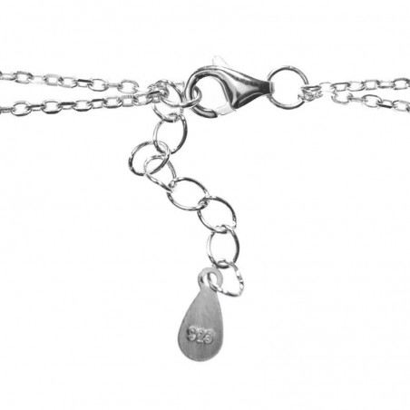 Pulsera ajustable ala con puntos de luz Plata de Ley 925