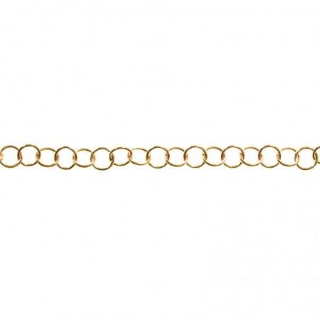 Cadena Roló 4.2 mm dorada Plata de Ley