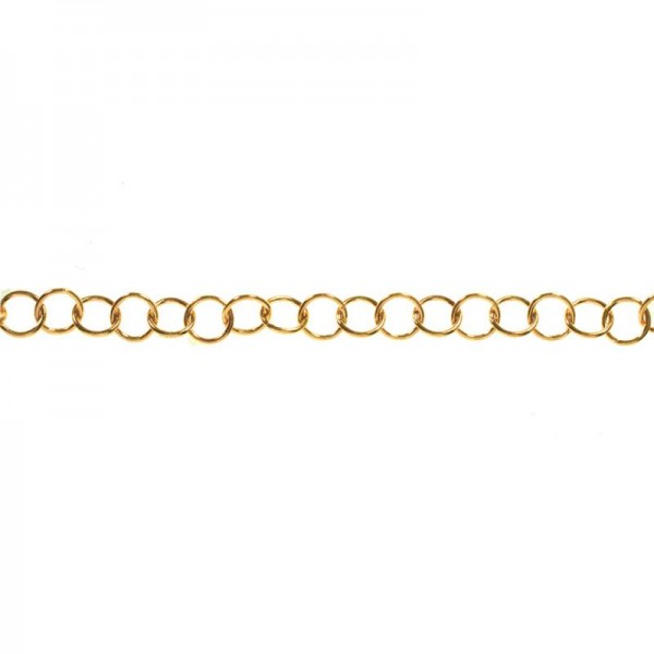 Cadena Roló 4.2 mm dorada Plata de Ley