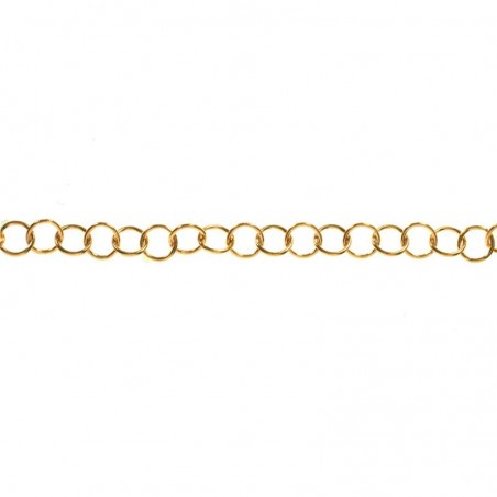 Cadena Roló 4.2 mm dorada Plata de Ley