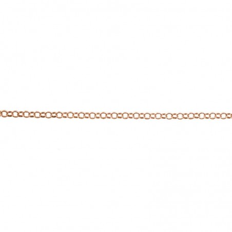 Cadena Roló 1.7 mm Rosé Plata de Ley