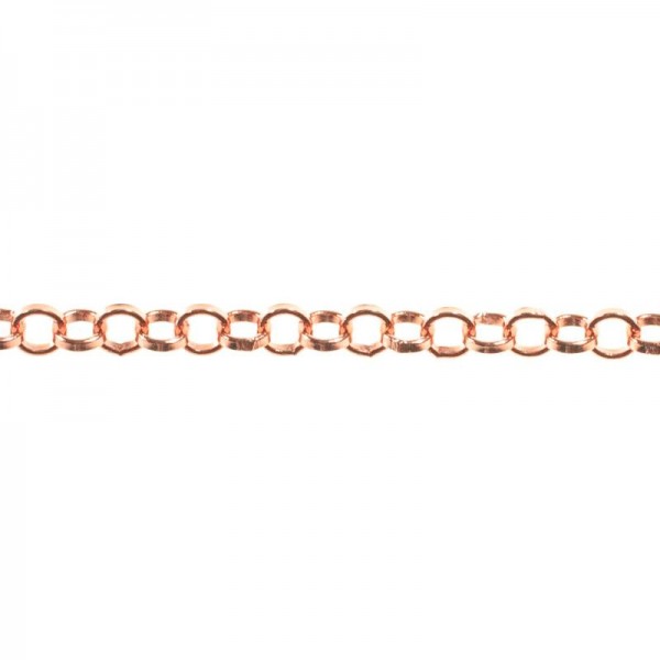 Cadena Roló 1.7 mm Rosé Plata de Ley