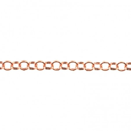 Cadena Roló 1.7 mm Rosé Plata de Ley
