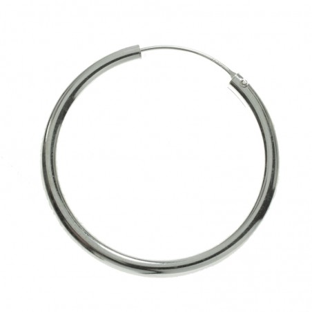 Pendientes aro liso 4 mm Plata de Ley 925