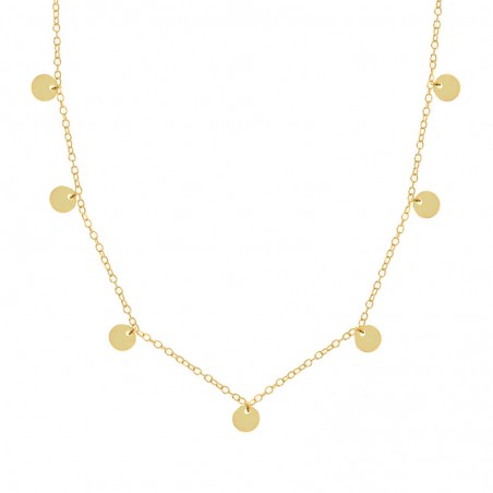 Collar círculos dorado Plata de Ley