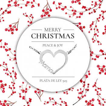 Colgante Corazón Mamá para regalar en Navidad