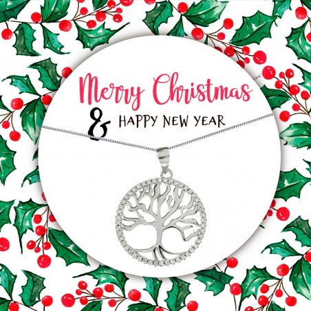 Colgante árbol de la vida con circonitas para regalar en Navidad