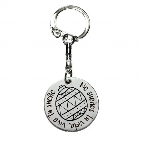 Llavero acero inoxidable con mensaje positivo