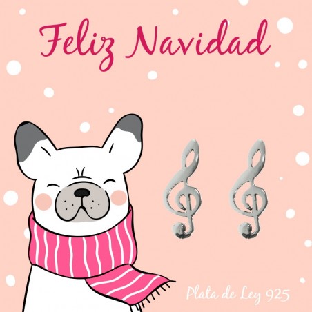 Pendientes clave de Sol Plata de Ley