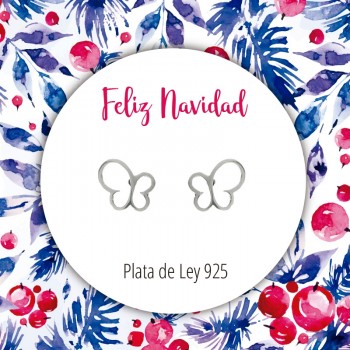 Pendientes mariposas Plata de Ley
