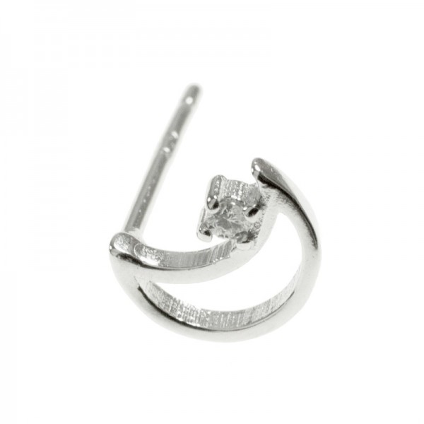 Pendientes asimétricos estrella fugaz Plata de Ley 925