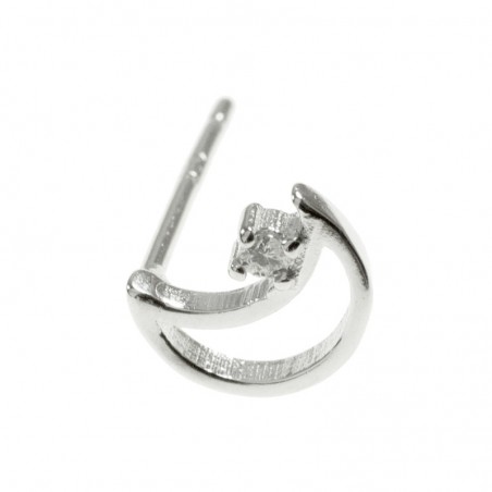 Pendientes asimétricos estrella fugaz Plata de Ley 925