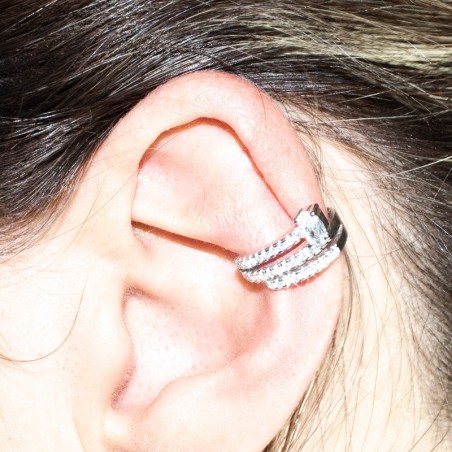 Pendiente ear cuff circonita Plata de Ley