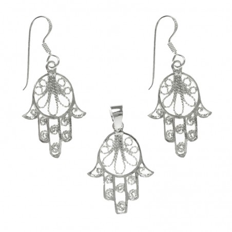 Conjunto mano de Fátima Plata de Ley 925