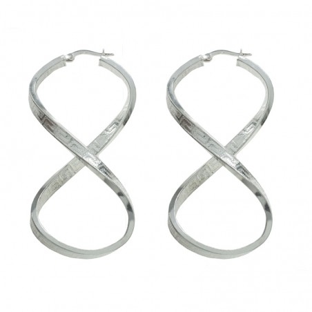 Pendientes infinito greca Plata de Ley