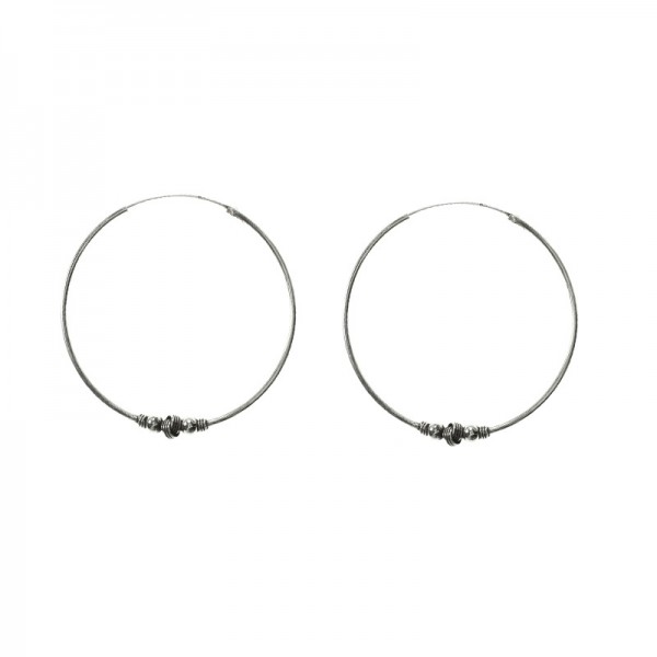 Pendientes aros Bali XXL Plata de Ley 925