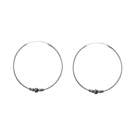 Pendientes aros Bali XXL Plata de Ley 925