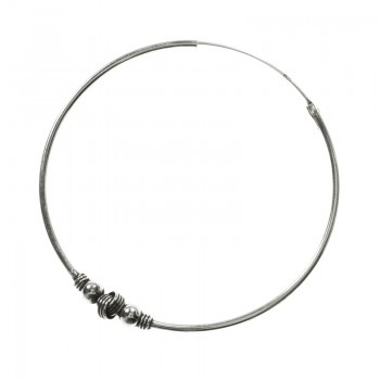 Pendientes aros Bali XXL Plata de Ley 925 2
