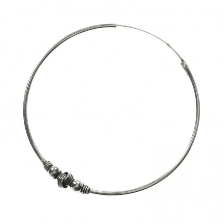 Pendientes aros Bali XXL Plata de Ley 925