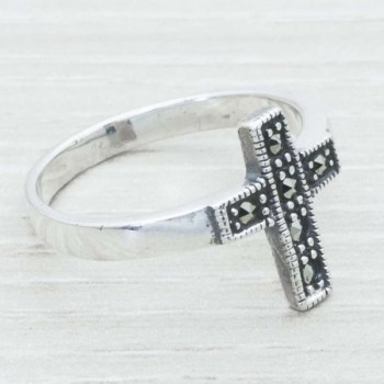 Anillo cruz marquesita Plata de Ley 925 2