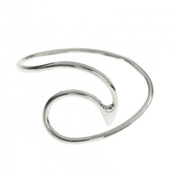 Anillo ola fino Plata de Ley 925