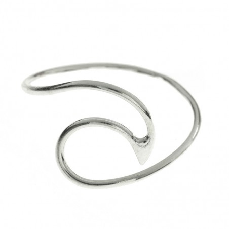 Anillo ola fino Plata de Ley 925