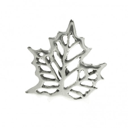 Pendientes esqueleto de hoja Plata de Ley