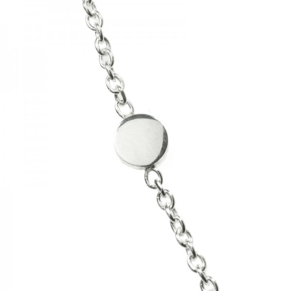 Collar ajustable 5 círculos Plata de Ley