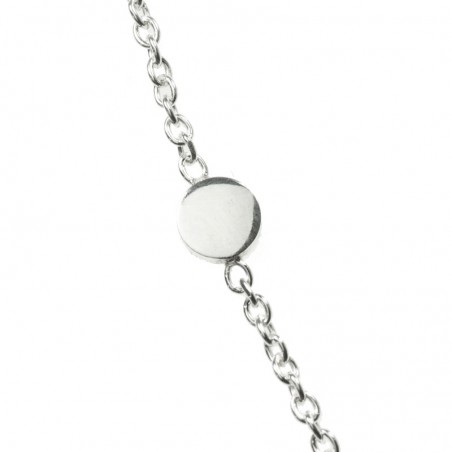 Collar ajustable 5 círculos Plata de Ley