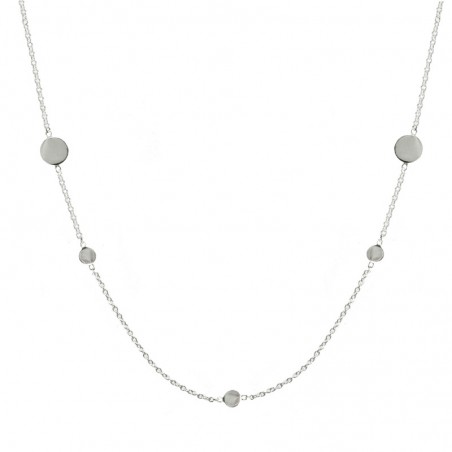 Collar ajustable 5 círculos Plata de Ley
