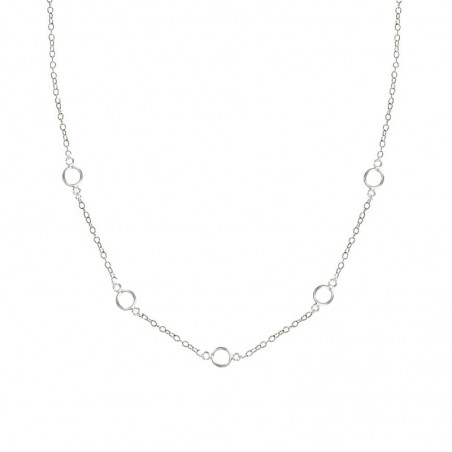 Collar ajustable anillas Plata de Ley