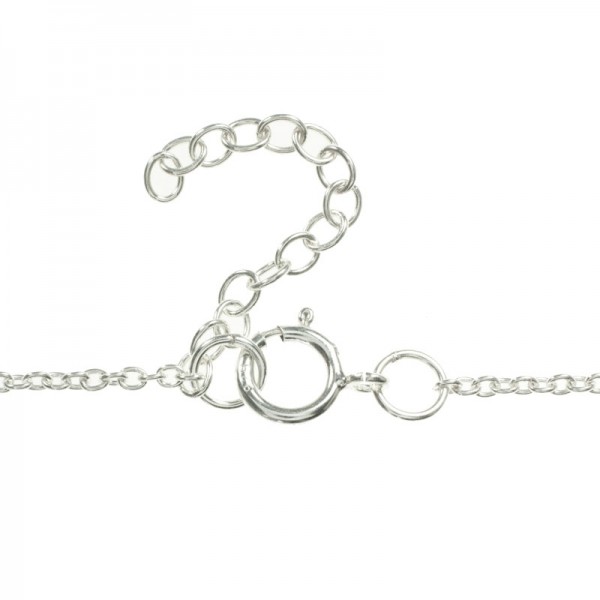 Collar ajustable anillas Plata de Ley