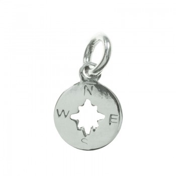 Colgante mini rosa de los vientos Plata de Ley 925