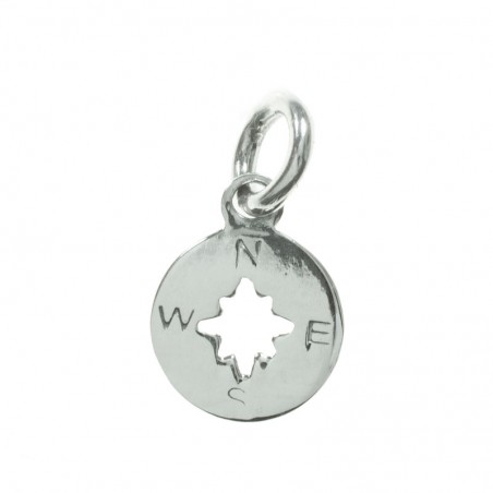 Colgante mini rosa de los vientos Plata de Ley 925