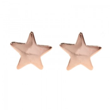 Pendientes estrella mini bañados en Oro Rosé
