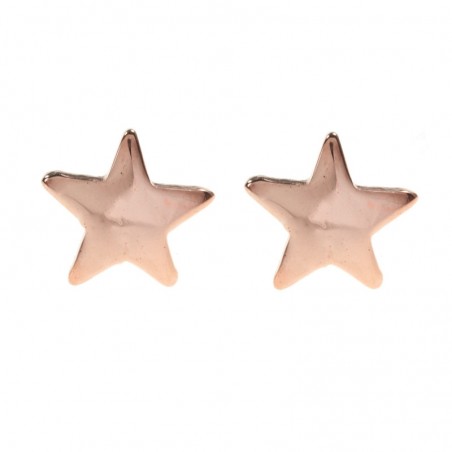 Pendientes estrella mini bañados en Oro Rosé