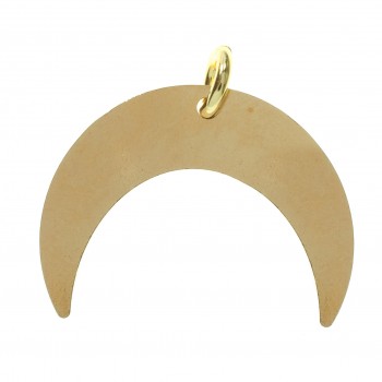 Colgante luna invertida bañada en Oro