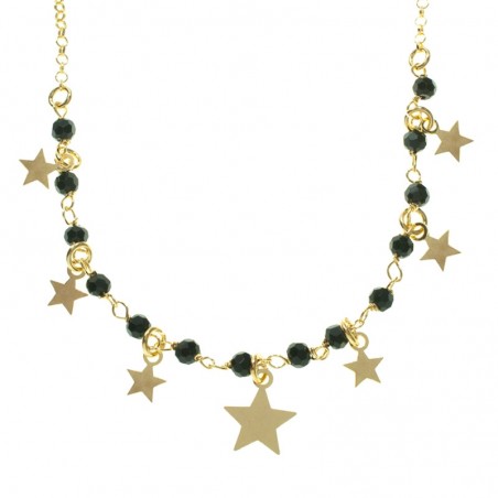 Collar con Swarovski y estrellas colgantes