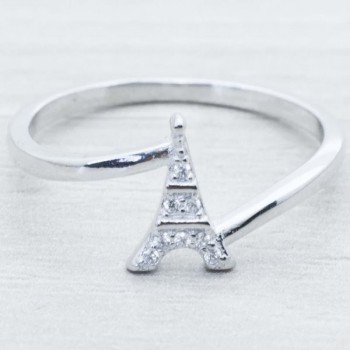 Anillo Torre Eiffel Plata de Ley 925
