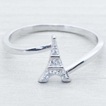 Anillo Torre Eiffel Plata...