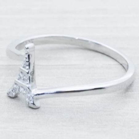 Anillo Torre Eiffel Plata de Ley 925