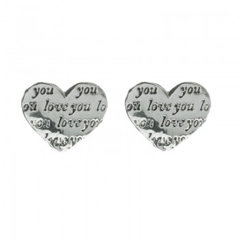 Pendientes LOVE YOU Plata de Ley 2
