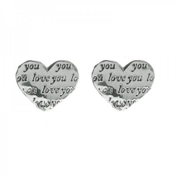 Pendientes LOVE YOU Plata de Ley