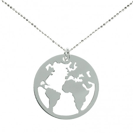 Colgante mundo al por mayor Plata de Ley 925