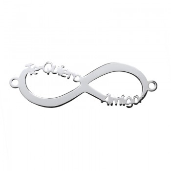 Entrepieza Infinito Te Quiero Amiga Plata de Ley 925 2